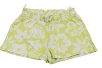 Zeleno-bílé květované kraťasy C&A