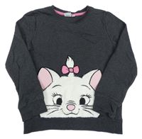 Tmavošedá mikina s kočkou Disney
