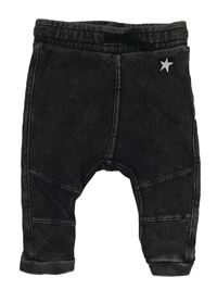 Tmavošedé baggy tepláky riflového vzhledu H&M
