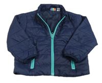 Tmavomodrá šusťáková lehce zateplená bunda Lupilu