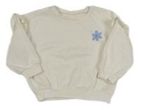 Bílá mikina s květem a volánky Dunnes Stores