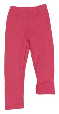 Fuchsiové zateplené legíny 