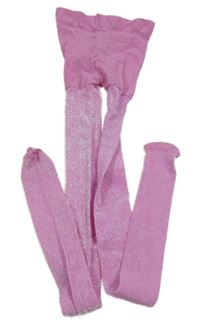 Růžové třpytivé silonky 