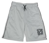 Bílo-černé sportovní kraťasy s číslem Ergeenomixx