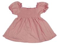 Růžové květované šaty 