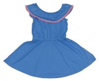 Modro-růžové šaty s volánkem Kiki&Koko