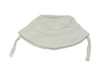 Bílý mušelínový klobouk s oušky George