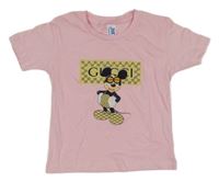 Růžové tričko s Mickeym 