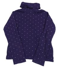 Tmavofialový puntíkatý rolák 