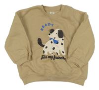 Béžová mikina s pejskem H&M