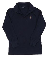 Tmavomodré polo triko Next