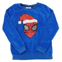 Tmavomodrá plyšová mikina se Spidermanem Marvel
