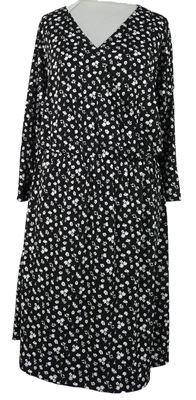 Dámské černo-bílé kytičkované šaty Esmara 