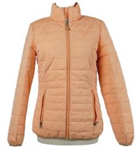 Dámská růžová proužkovaná šusťáková zateplená bunda 