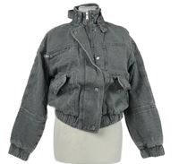 Dámská šedá riflová crop zateplená bunda Primark 