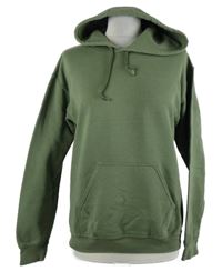 Dámská khaki mikina s kapucí 