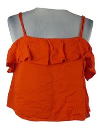 Dámský červený crop top s volánkem Superdry 