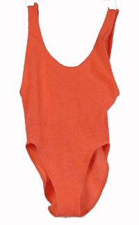 Dámské neonově oranžové žabičkové jednodílné plavky Asos 