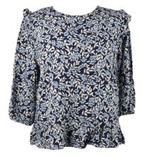 Dámská tmavomodrá kytičkovaná halenka George 