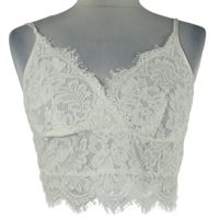 Dámský bílý krajkový crop top Amisu 