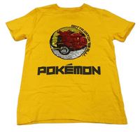 Žluté tričko s Pokébalem z flitrů Next