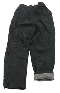 Tmavošedé podšité manšestráky H&M