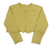 Žlutý propínací crop svetr St. Bernard