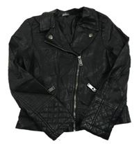 Černá koženková podšitá bunda George