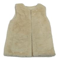 Béžová kožešinová podšitá vesta St. Bernard