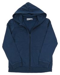 Tmavomodrá propínací mikina s kapucí L&D