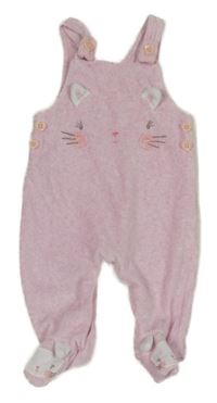 Růžové sametové dupačky s kočkou George