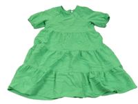 Zelené plátěné šaty Tu