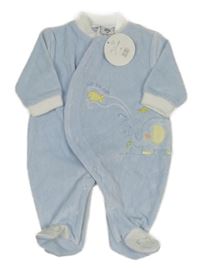 Nové - Modro-bílý sametový overal