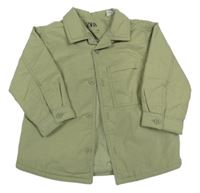 Khaki šusťáková lehce zateplená bunda Zara