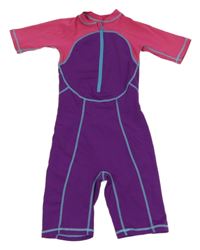 Fialovo-růžový UV overal Decathlon