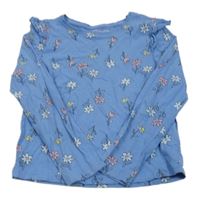 Modré květované triko Primark