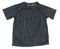 Antracitové vzorované sportovní tričko zn. H&M