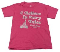 Růžové tričko s nápisem zn. Disney