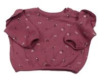 Starorůžová mikina s kytičkami zn. Matalan