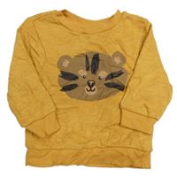 Hořčicová mikina s tygrem Primark