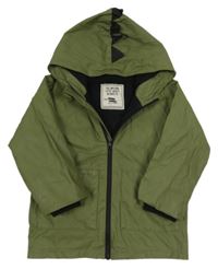 Khaki nepromokavá podzimní bunda s kapucí Matalan