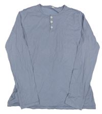 Světlemodrošedé triko s knoflíčky 