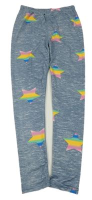 Modré melírované legíny s hvězdami 