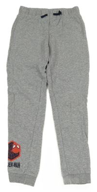 Šedé tepláky se Spidermanem 