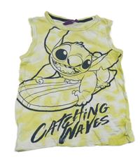 Světlezelené batikované tílko se Stitchem Disney