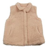 Světlerůžová huňatá podšitá vesta St. Bernard