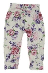 Bílé turecké květované kalhoty
