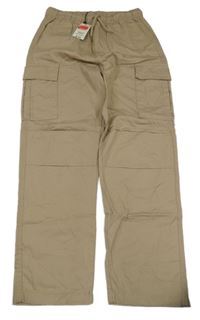 Nové - Béžové kalhoty s kapsami Peacocks