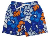 Modro-barevné květované plážové kraťasy M&S
