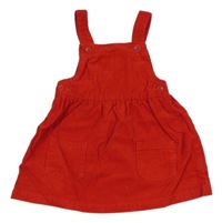 Červené manšestrové laclové šaty Dunnes